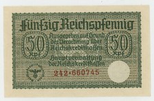 Germany 50 Reichspfennig ND 1940-45 Pick R135.a UNC Uncirculated Banknote