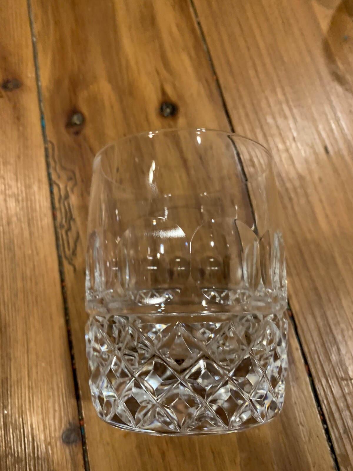 Set 4 LENOX Old Fashioned BAR GLASSES Providence Double Pattern Crystal