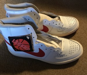 Vintage 80âs Nike Legend Hi Top Size 11 White And Red | eBay