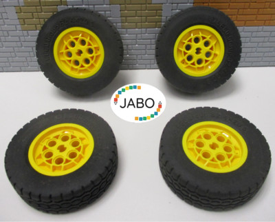 (N4/1) Lego Technic Technic 4x Wheel Wheels Tires with Rim 62.4 x 20 S