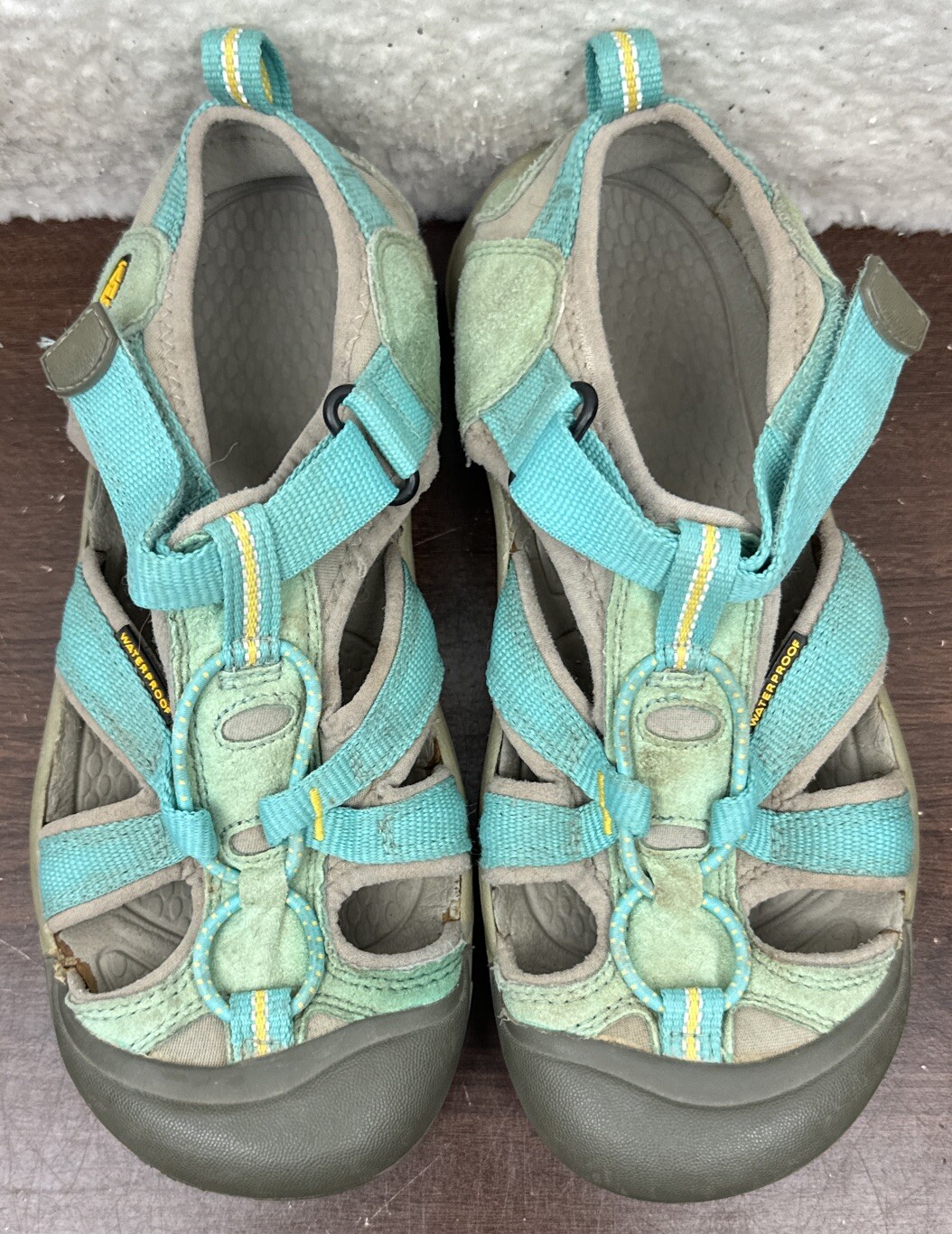 Sandali da trekking impermeabili Keen Youth Venice H2 grigio turchese 1014938 taglia 4