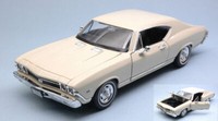 Welly 1/24 Chevrolet Chevelle Ss 396 1968 Cream 27 Statisches Modell Diecast