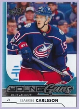 2017/18 Upper Deck Young Guns card# 215 of Gabriel Carlsson