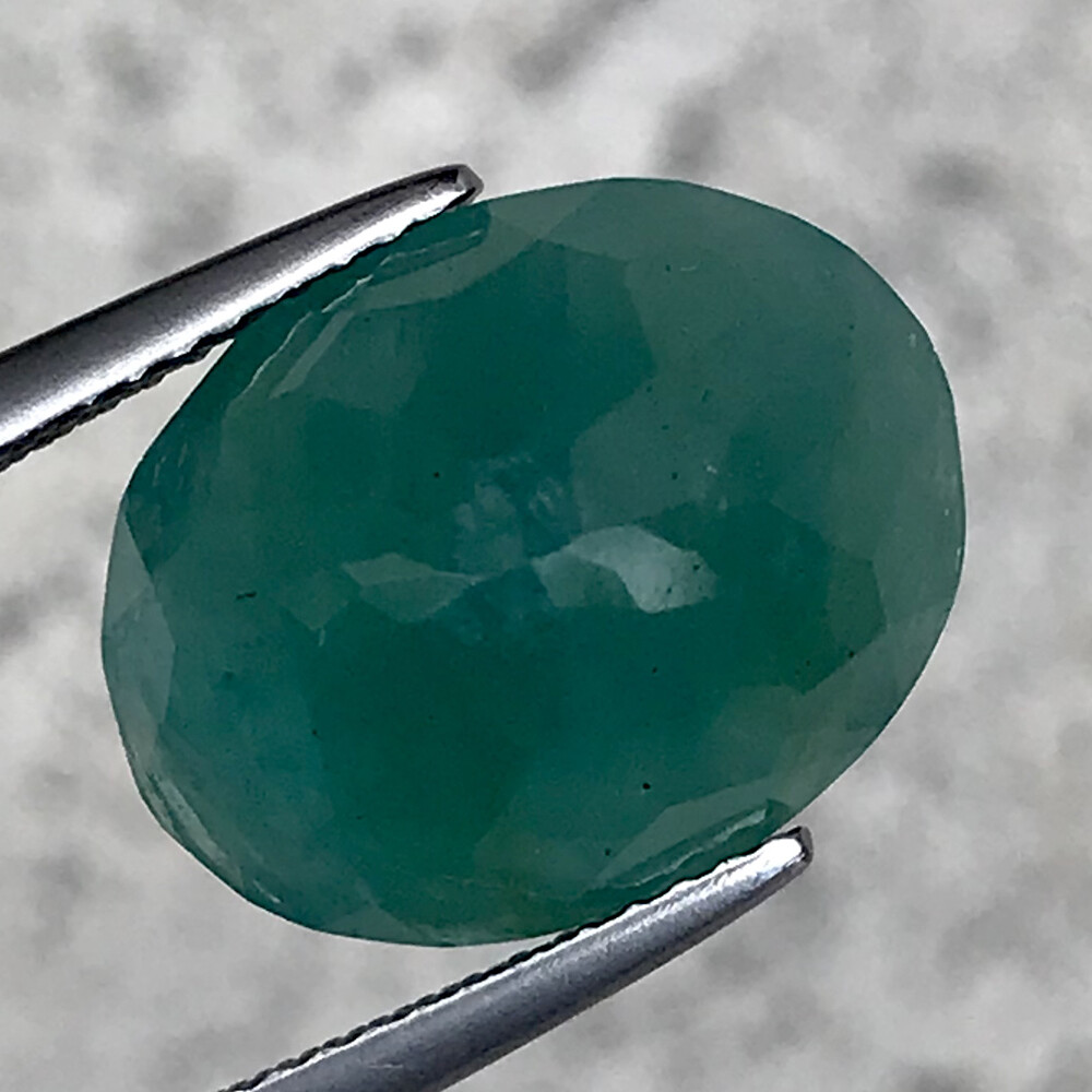 Pierre Précieuse Naturelle Grandidiérite Verte-bleue Madagascar 4.5mm 0.32ct
