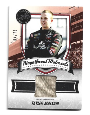 /75 Magnificent Materials 2011 Press Pass Fanfare MM-TM Tayler Malsam NASCAR