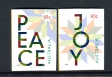 2022 Christmas - MUH Set of 2 Embellished Booklet Stamps