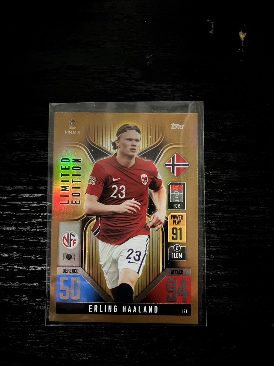 Erling Haaland Limited Edition Gold Match Attax Road to Nations League No.LE1 Erling Haaland Limited Edition Gold Match Attax Road to Nations League No.LE1