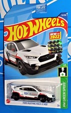 Hot Wheels Factory Set New For 2022 Green Speed Ford Mustang Mach-E 1400 White