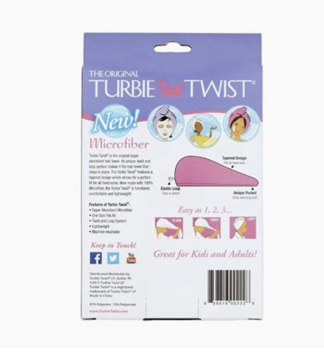 Turbie twist the original microfiber hair towel clearance