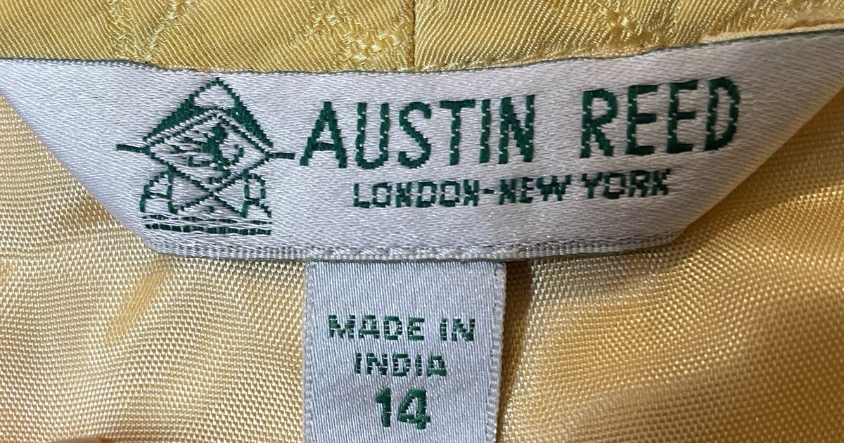 AUSTIN REED テーラードジャケット Vtg Austin Reed Quilted Blazer Jacket Womens 14 Open Front