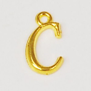 Authentic Gold Plated Alphabet Letter Charms DIY Bracelet,Necklace,Pendant Jewelry 2pcs