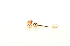 14k Rose Gold Ball Stud Earrings