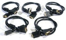  Lot of 5 VGA to VGA Cable VGA Male to VGA Male