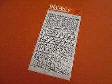 DECADRY N  240 RUB-ON BLACK LETTERS  NUMBERS TRANSFER  24pt-0.236 inch-6mm 
