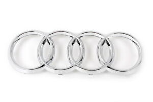 New Genuine Audi A6 A8 Front Grille Ring Emblem Badge Chrome 4E0853605AA2ZZ