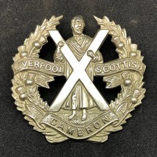 Queen's Own Cameron Highlanders - Original British Army Cap Badge
