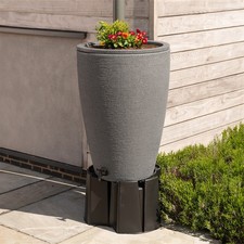 Uk Made Amesbury Planter 120L Ash/Stone colour Water Butt - Stand not Included
