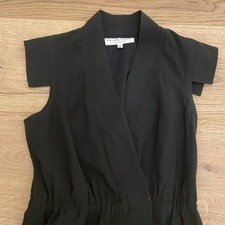 Trina Turk Black Wrap Dress Size 6 Cocktail Work Classic Chic
