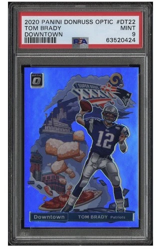 2020 Panini Donruss Optic Downtown Tom Brady DT-22 Patriots PSA 9