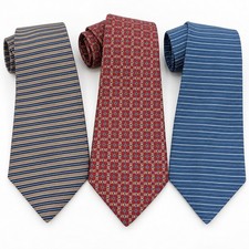 Vintage Brooks Brothers Necktie Bundle Stripe Geometric Silk USA Made Office Tie