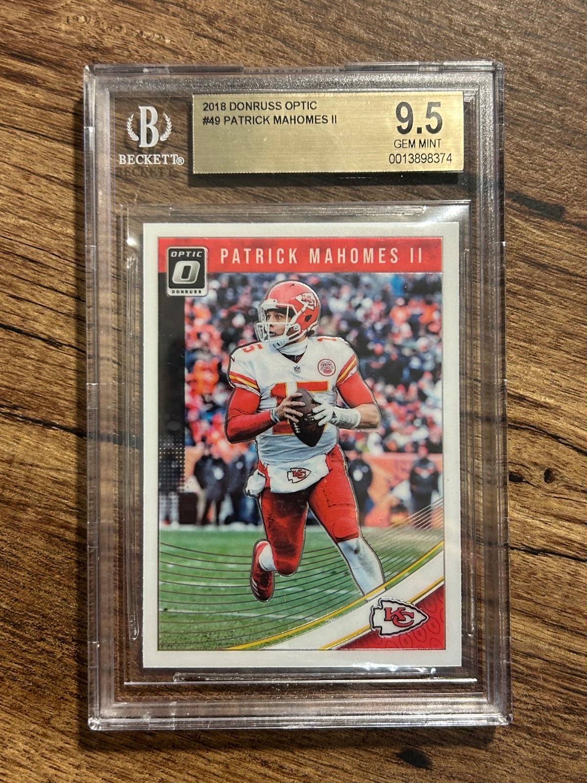 2018 Panini Donruss Optic Patrick Mahomes #49 BGS 9.5 Gem Mint