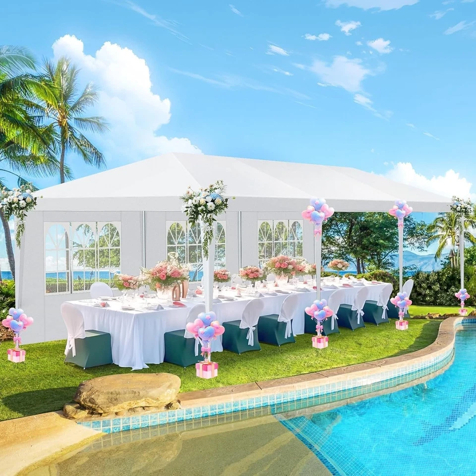 Tienda de fiesta 10x30 con 8 paredes laterales extraíbles para fiestas, bodas, barbacoa, Waterpro Foto 2 de 4