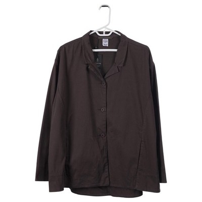 NWT ELEMENTE CLEMENTE Jacket 4/XL Brown Organic Cotton Button Up Pockets Casual