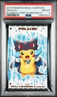 Poncho-Wearing Pikachu Charizard X Pokemon 2015 MC Business Card Japanese PSA 8