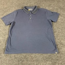 Eddie Bauer Shirt Mens Large Blue Polo Travex Cotton Short Sleeve Golf Comfort