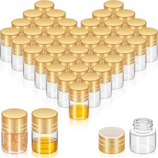 Didaey 50 Pcs Mini Glass Bottles with Screw Caps, Tiny Glass Jars with Lids, ...