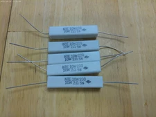 LOT/5 CERMET POWER 10 WATT RESISTOR 2 OHMS 5% NTE,NOS