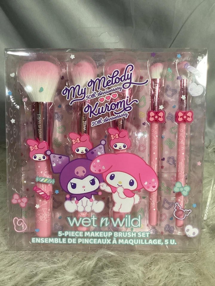 Wet n Wild My Melody 50th & Kuromi 20th Anniversary 5-Piece Makeup Brush Set - Image 2 of 4
