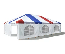 Commercial Frame Tent w Sidewalls 20x30 Red White Blue Canopy Waterproof Party