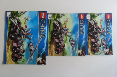 LEGO Bauanleitung Legends of Chima 70009  alle 3 Teile , siehe Fotos