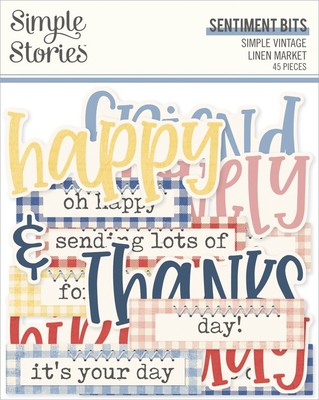 Simple Vintage Linen Market Bits & Pieces 45/Pkg-Sentiment 5A0022KF-1G5JM