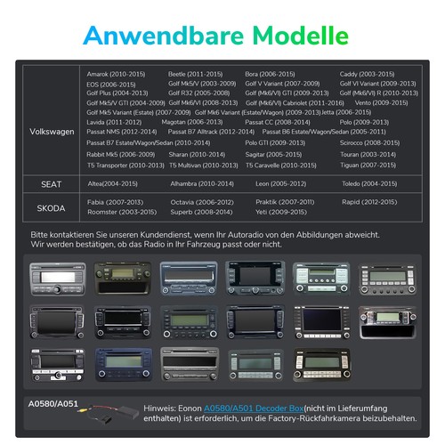 DVR+9"QLED Autoradio VWA12S Android 13 8Core 6+64 CarPlay GPS NAVI 4G LTE Für VW - Bild 4 von 24