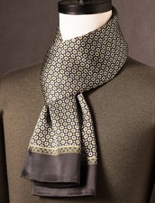 100 Silk men women Scarf satin long neckerchief Wrap dot beige coffee WS659-11