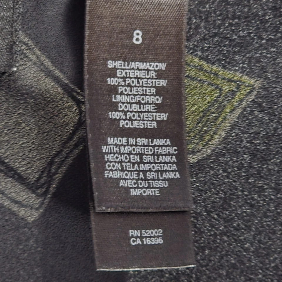 Falda Vintage Axcess Liz Claiborne Negra Y Verde Lima💚 Estampado Geométrico Talla 8 Foto 3 de 4