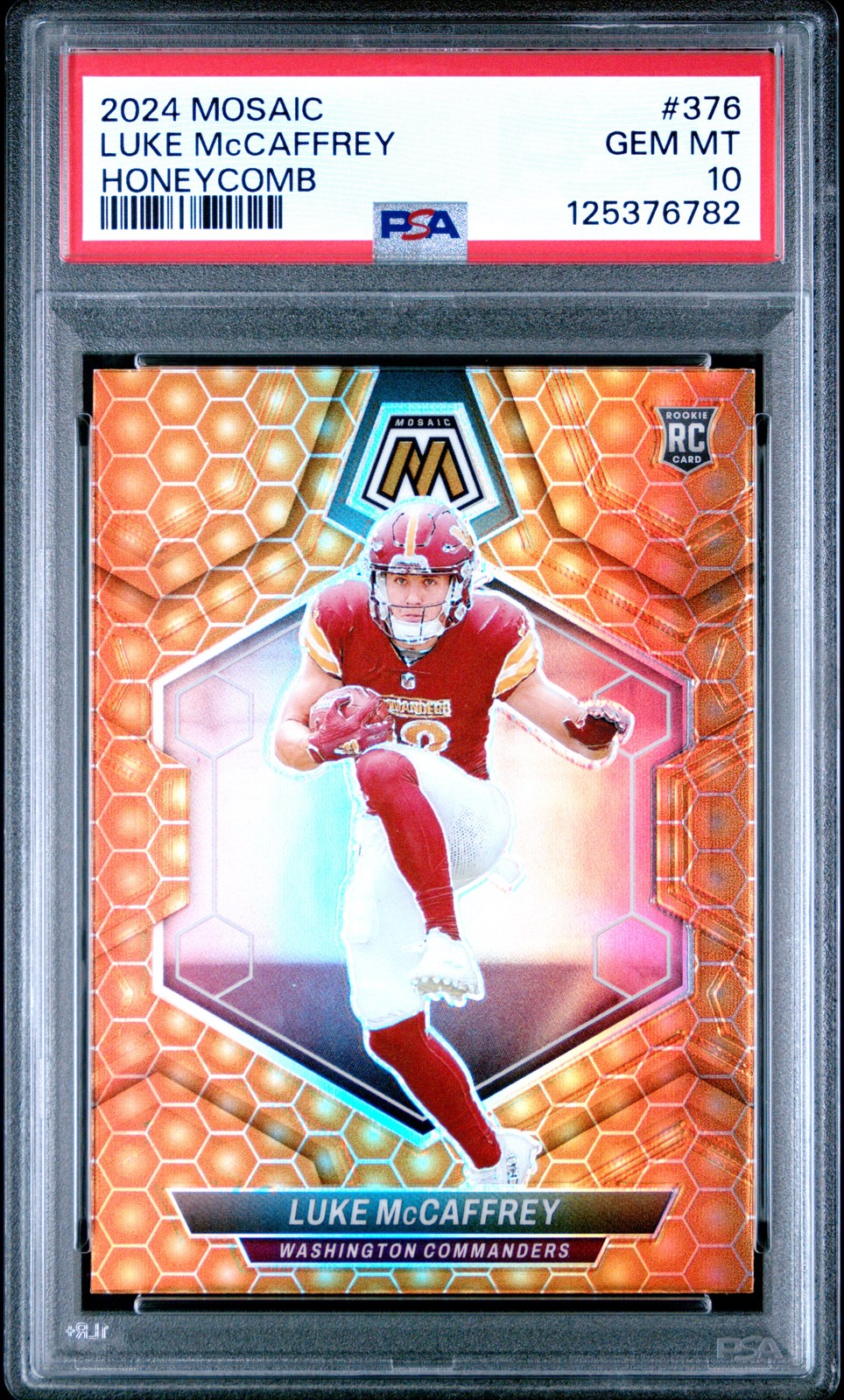 Luke McCaffrey Panini Mosaic #376 Honeycomb