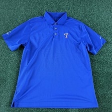 Nike Dri Fit Texas Rangers MLB Men’s Short Sleeve Polo Shirt Size Large Blue