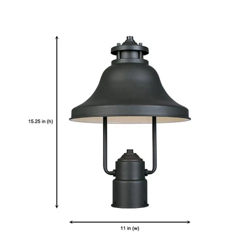 Designers Fountain 31336-BZ 1 Light 11" Post Lantern - Bronze - Picture 6 of 9