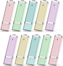 10 Pack 64GB Flash Drives - USB Thumb Drive, 64GB, Colorful