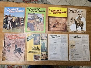 (8) The Leather Craftsman 1950's vintage Magazines 