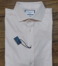 NEW CHARLES TYRWHITT Dress Shirt Non-Iron Stretch Slim Fit Size 17/34