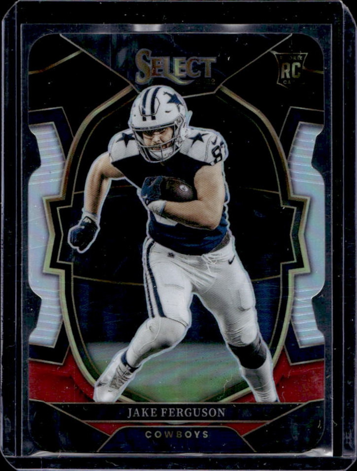2022 Select Jake Ferguson RC Black and Red Prizm Die Cut Concourse #87 Cowboys
