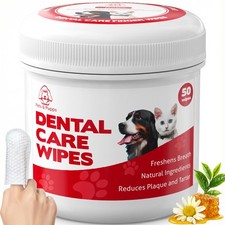 Pets  Pupps Dog Teeth Cleaning Wipes, Cats  Dogs Tooth Brushing Kit White