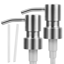 2 pcs 304 Stainless Steel Soap Dispenser Pump Standard 28/400 Thread Replace...