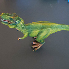 Gr&uuml;ne Dinosaurier T-Rex Dekofigur aus Kunststoff, Sammlerobjekt