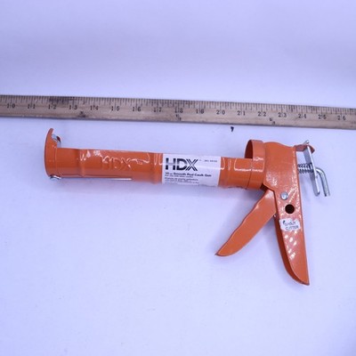 HDX Smooth Rod Caulk Gun Metal Orange 10oz 449 032