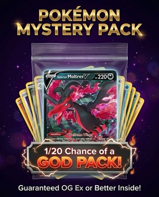 Themed Pokemon Card Mystery Pack, OG Ex s, V s, VMAX s, And Holos Guaranteed.